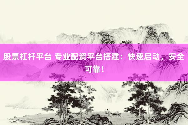 股票杠杆平台 专业配资平台搭建：快速启动，安全可靠！