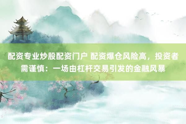 配资专业炒股配资门户 配资爆仓风险高，投资者需谨慎：一场由杠杆交易引发的金融风暴