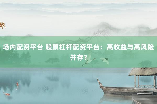 场内配资平台 股票杠杆配资平台：高收益与高风险并存？