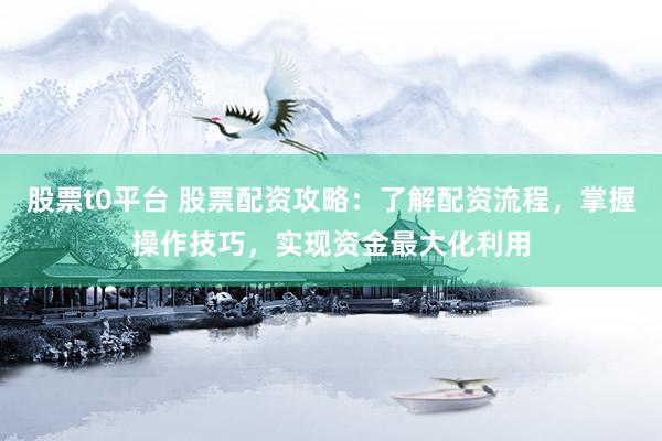 股票t0平台 股票配资攻略：了解配资流程，掌握操作技巧，实现资金最大化利用