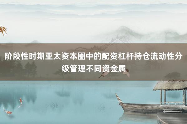 阶段性时期亚太资本圈中的配资杠杆持仓流动性分级管理不同资金属