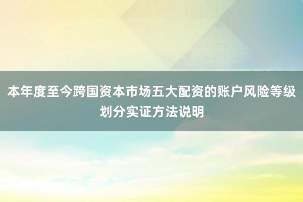 本年度至今跨国资本市场五大配资的账户风险等级划分实证方法说明