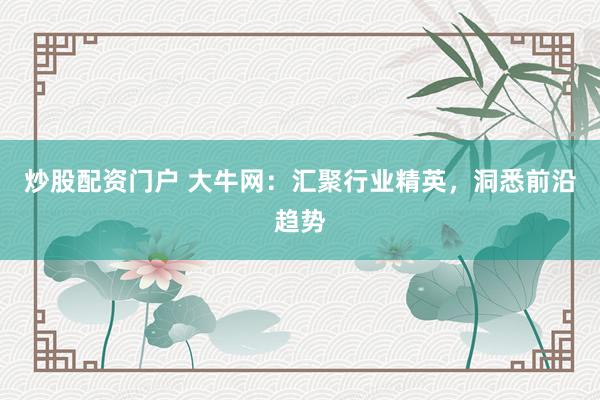 炒股配资门户 大牛网：汇聚行业精英，洞悉前沿趋势